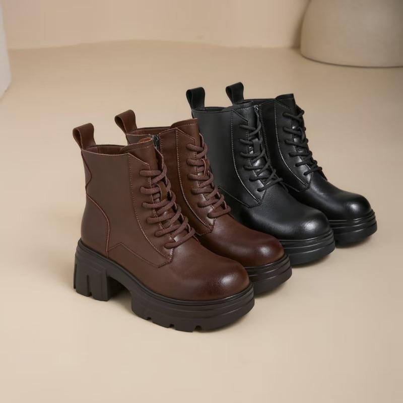 Slimming Shoes Versatile Boots New Women's Shoes Height-increasing Thick-heeled Ankle Boots Fashionable Boots
