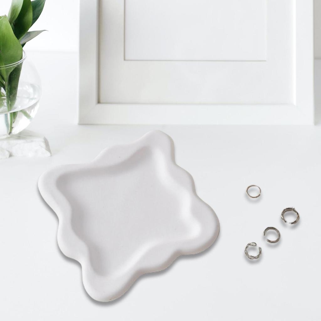 Gypsum Jewelry Dish Photography Props Display Plate for Makeup