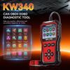 KONNWEI KW340 Car OBD2 Diagnostic Tool CAN EOBD 3in1 Engine Battery Test Read Clear Fault Code Real-Time Data O2 Inspection Tool
