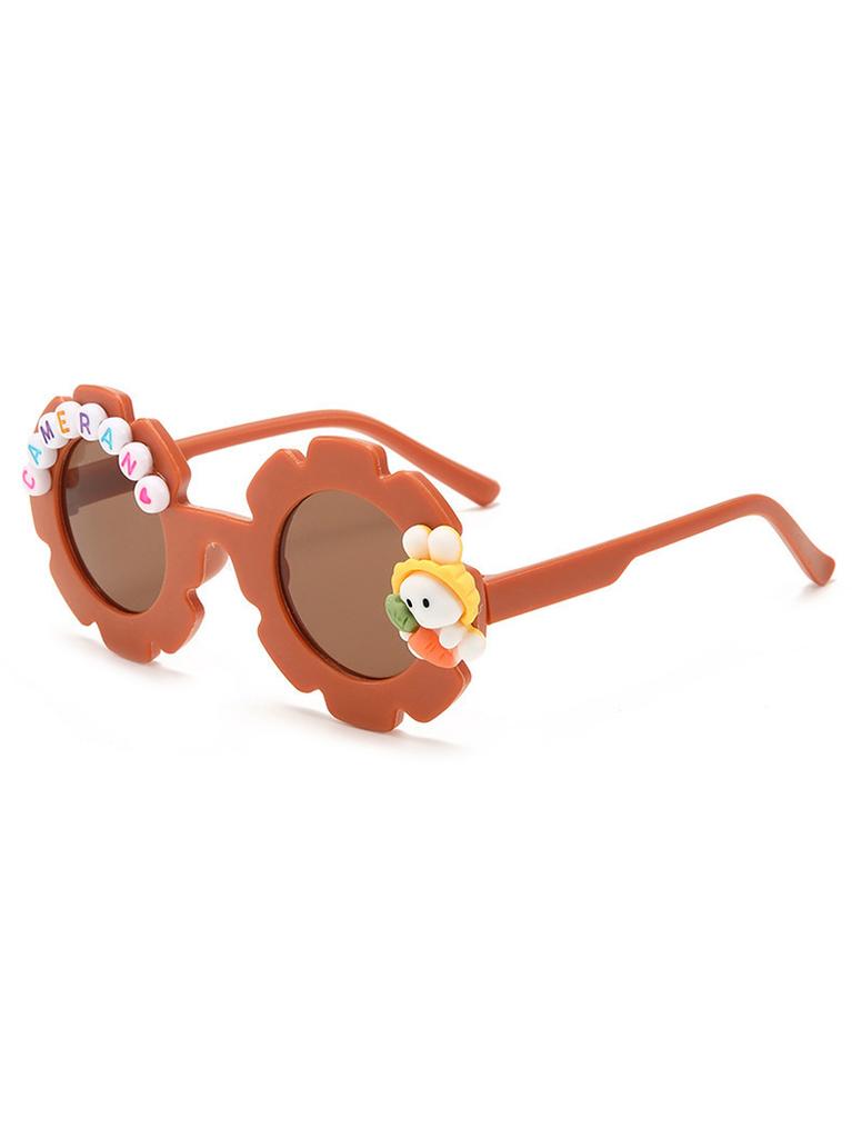 2026 Cameran Kids Boys Girls Sunglasses with Bunny Charm & Flower Frame Toddler Pupil Children Sun Protection KJ260