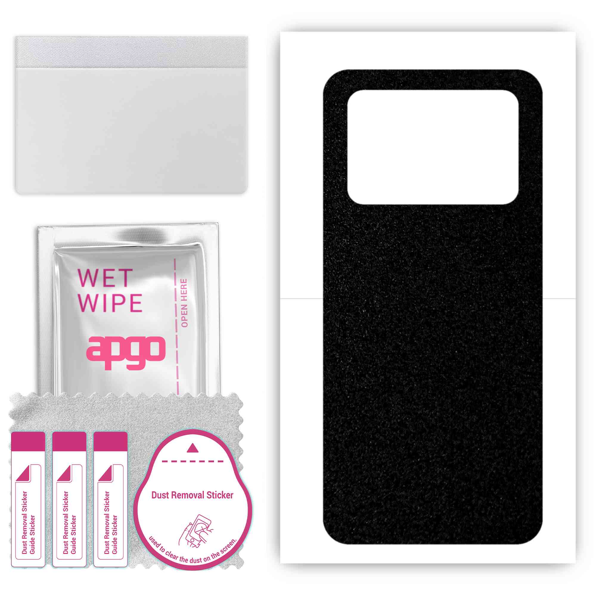 

Apgo Protective Skin Sticker for the back compatible with Xiaomi Poco M4 Pro, Wrap Film, Foil, Vinyl - Pattern Matte Black