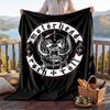 Warm Flannel Blanket Motorhead Pattern, Lightweight Comfortable Throw Blanket for Bed Sofa Use