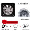 Powerful Silent Kitchen Window Exhaust Fan – Metal Square Oil & Smoke Extractor