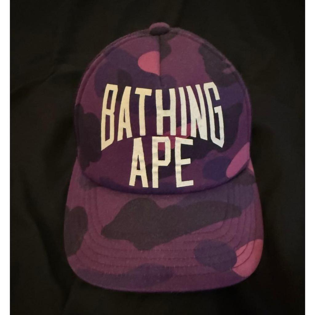Used BAPE Color Camo NYC Logo Mesh Cap