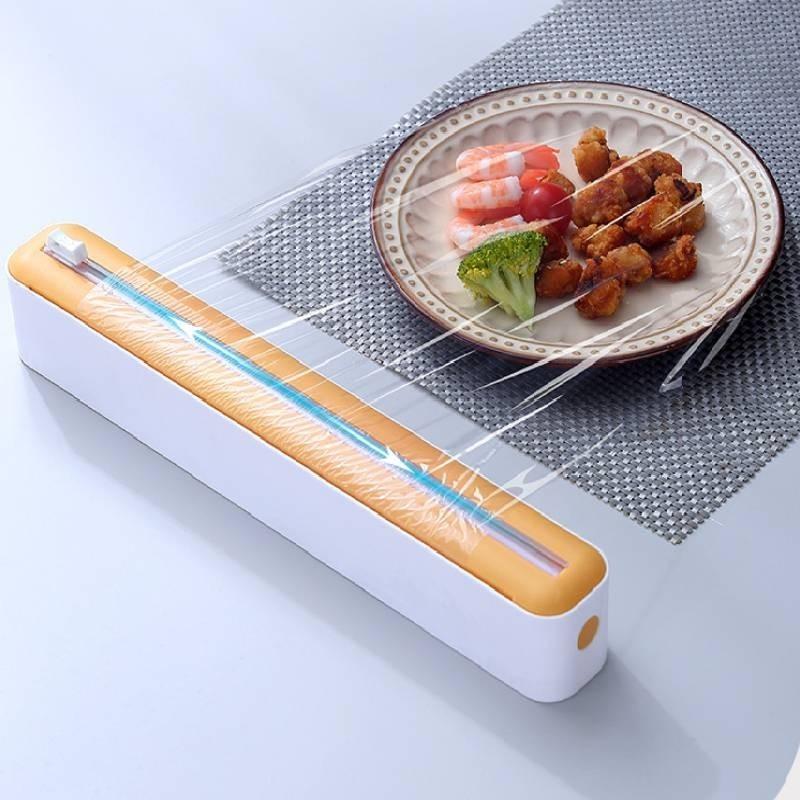 Kitchen Wrap Food Holder Wrap Dispenser Cling Film Dispenser Tin Foil Cutter