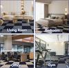 10pcs 30x30/40x40cm Self Adhesive Carpet Floor Tiles Sticker Square Rugs Peel and Stick Mat DIY Flooring for Bedroom Home Decor
