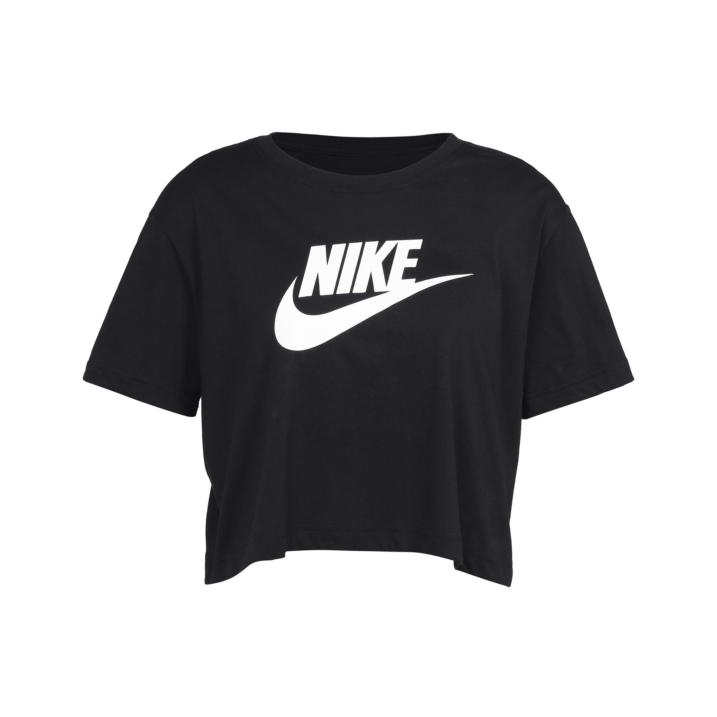(WMNS) Nike Sportswear Essential Short Casual Crew Neck Short Sleeve T-Shirt Black Women s BV6176-010 XL