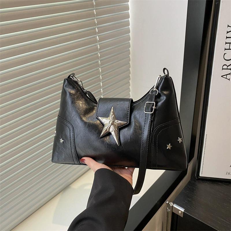 Punk Style Star Design Women Hobos Shoulder Bags Casual Y2k Cool Hot Girls Crossbody Bag Commuter Female Handbags Purse