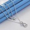 925 Sterling Silver Heart AAA Zircon Pendant Necklace Jewelry