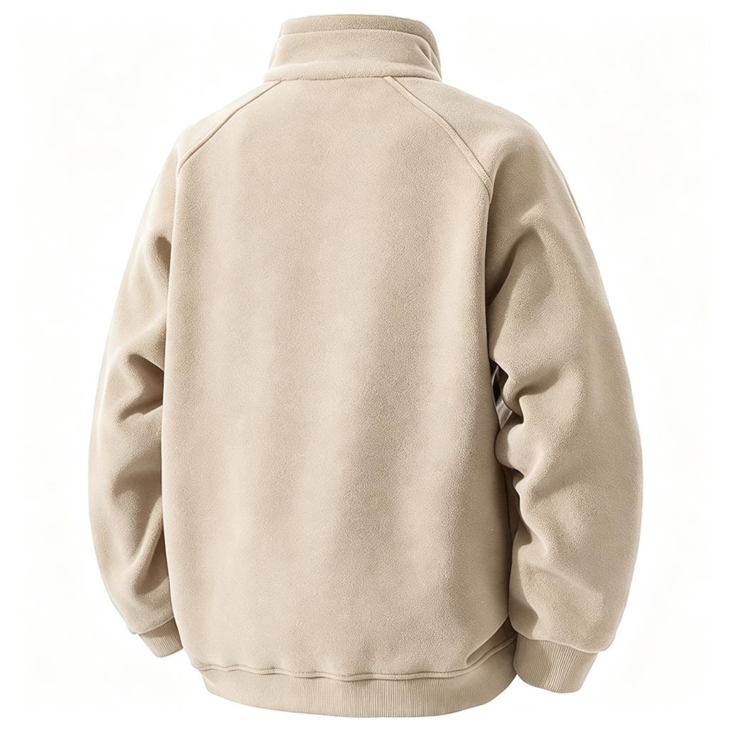 Men's Jacket with Stand Collar, Warm Outdoor Coat for Fall and Winter