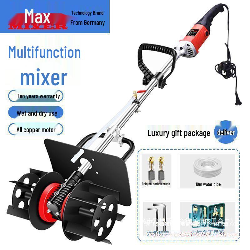 High-Power Dual-Use Handheld Electric Cement and Mortar Mixer