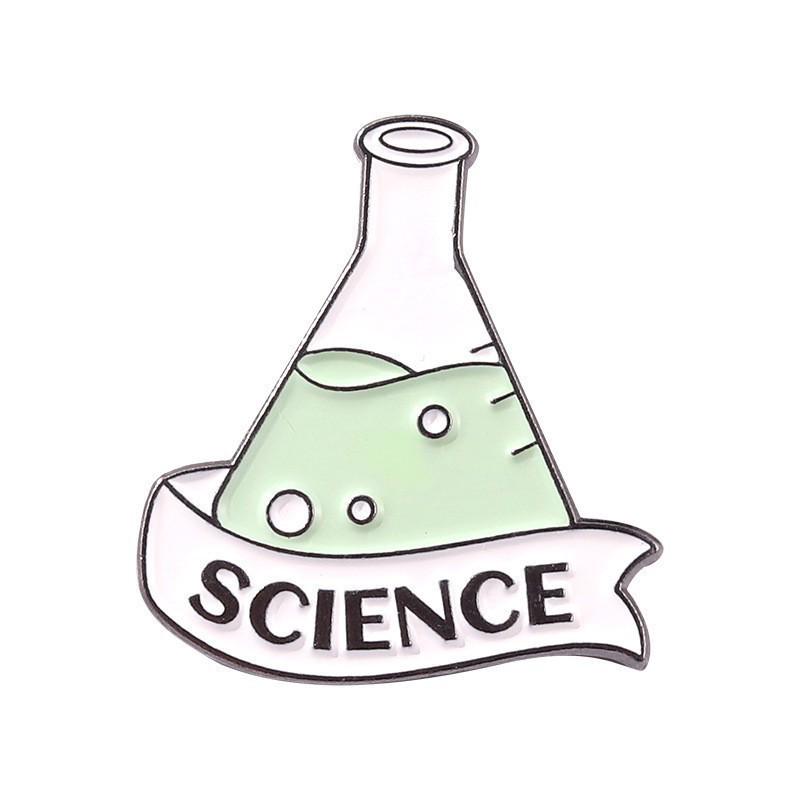 Broche de Elemento Metálico de Química - Alfinete de Desenho Animado para Decoração e Emblemas.