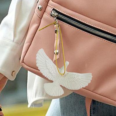 Simulated Peace Pigeon Pendant Creative Peace Bird Hanging Statue Peaceful White Flying Pigeon Pendant Seasonal Decor