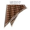1 New Simple Coffee-Colored Polka Dot Printed Triangle Scarf Fashionable Versatile Belt Diagonal Scarf Women'S High-End Silk