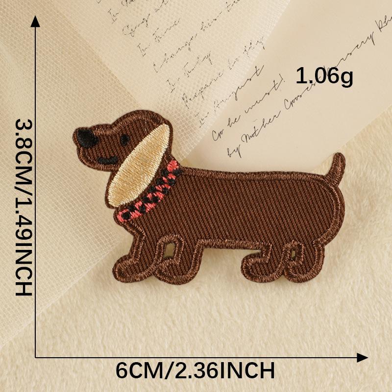 Original Embroidery Label Embroidery Sticker Badge Cartoon Animal Series Clothing Accessories Self-adhesive Patch Cloth Sticker