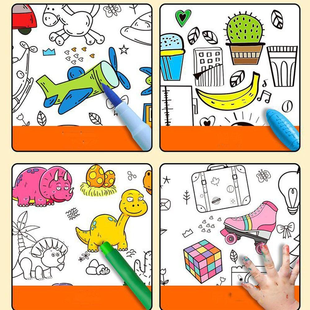 Children'S Drawing Scroll Color Filling Paper Scroll Blank Coloring Pages Children Drawing Roll