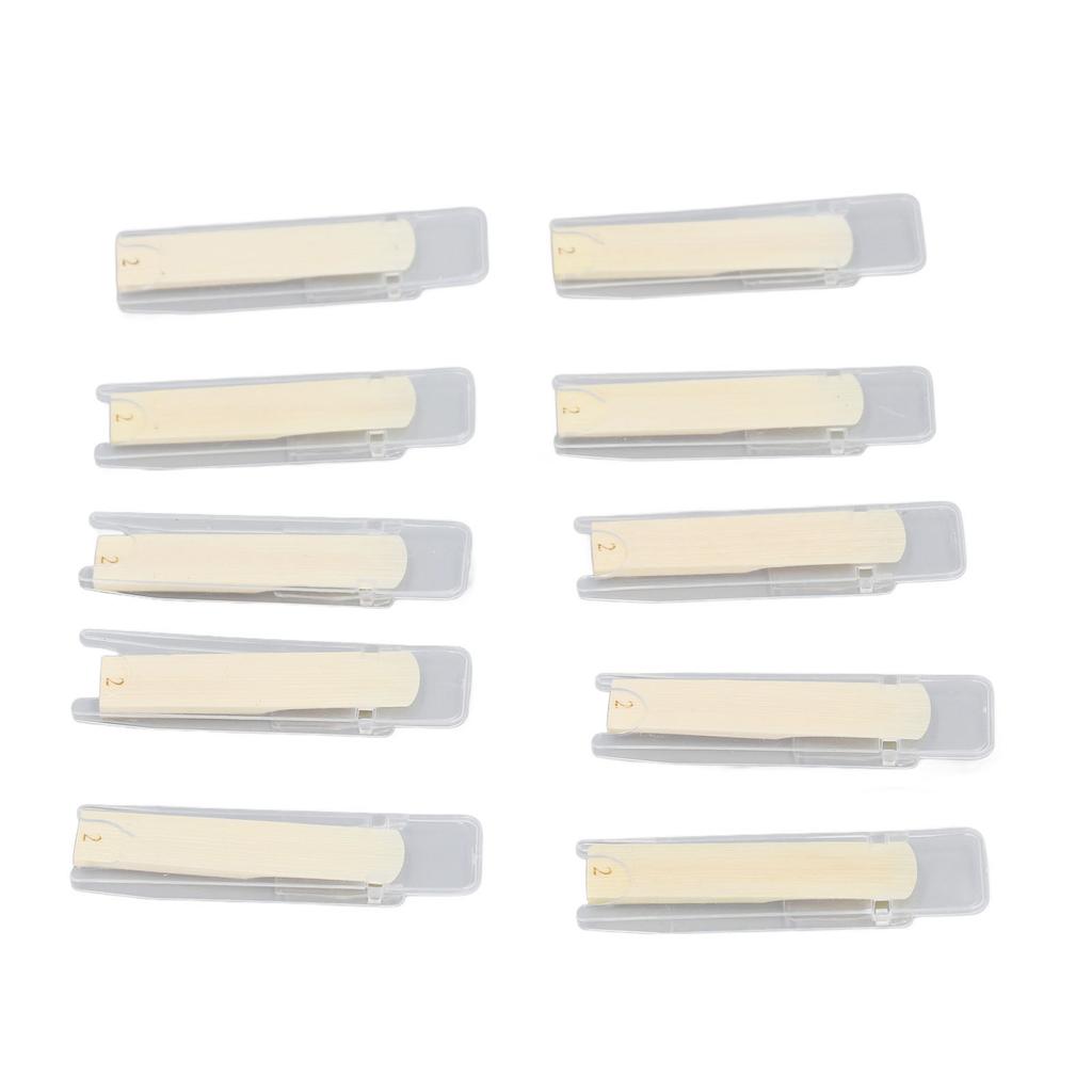 10PCS Tenor Soprano Saxophone Reeds Stable Sound Excellent Response Traditional Sax Reeds Strength 2.0