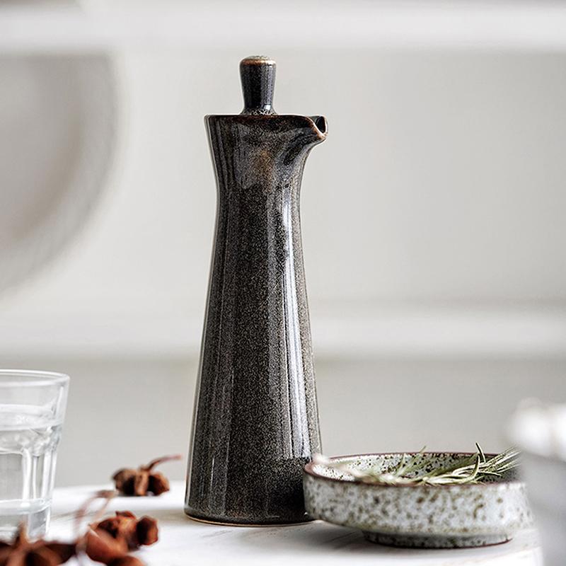 Japon Tarzı Seramik Yağdanlık Ev Tipi Soya Sosu Sirke Yağ Şişesi Zeytinyağı Baharat Saklama Kabı Mutfak Aksesuarları