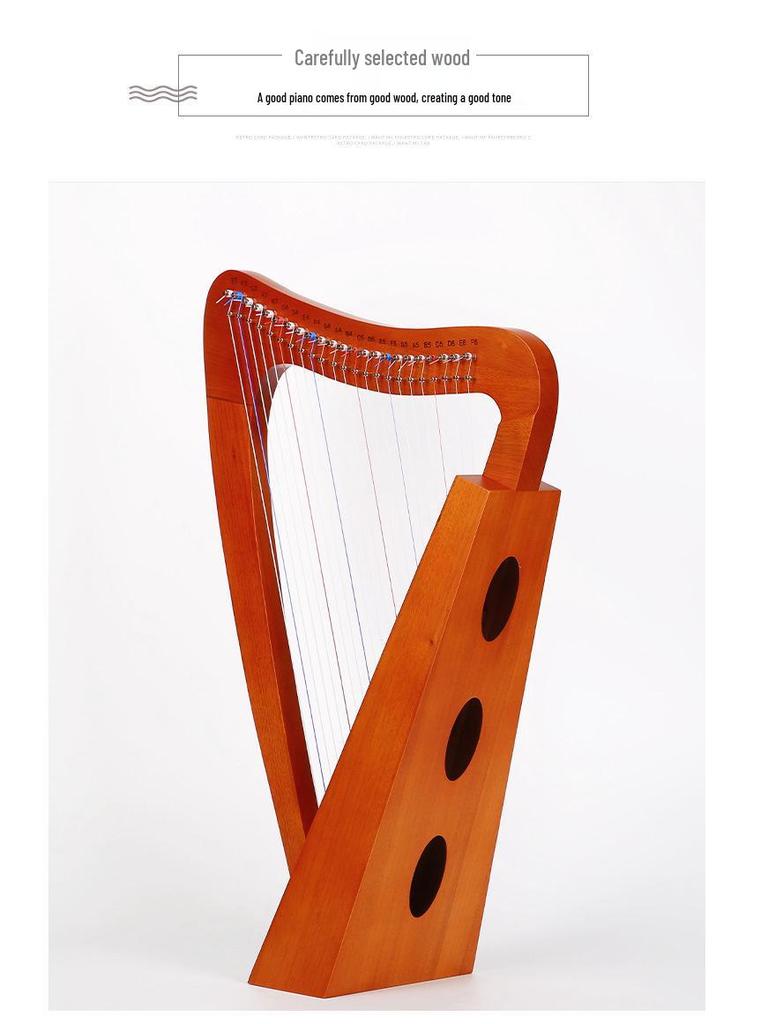 Lira de 23 Cuerdas, 19 Cuerdas, 15 Cuerdas - Arpa Pequeña para Principiantes Ángel Lira Instrumento Musical Clásico