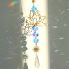 1pc Suncatcher Gardening Crafts Gold Lotus AB Colour Pendant Crystal Decoration Pendant
