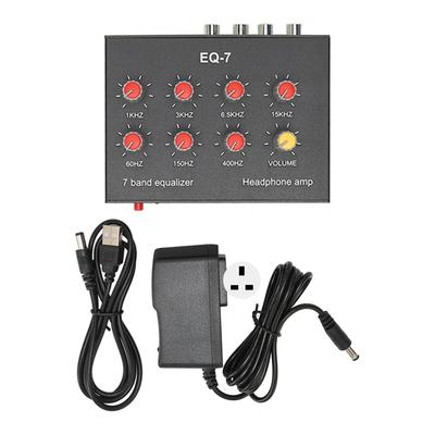 7-pasmowy korektor dźwięku Wyjście/wejście RCA Interfejs 3,5 mm Dwukanałowy cyfrowy korektor do samochodów