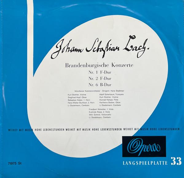 LP Record JOHANN SEBASTIAN BACH , MÜNCHENER K - Brandenburgische Konzerte Nr. 1 F-D 71975 Opera 1963 Germany Classical Used
