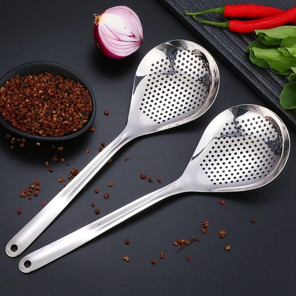 Cooking Gadgets Kitchen Tool Cookware Dinnerware Strainer Spoon Food Strainer Filter Ladle Skimmer