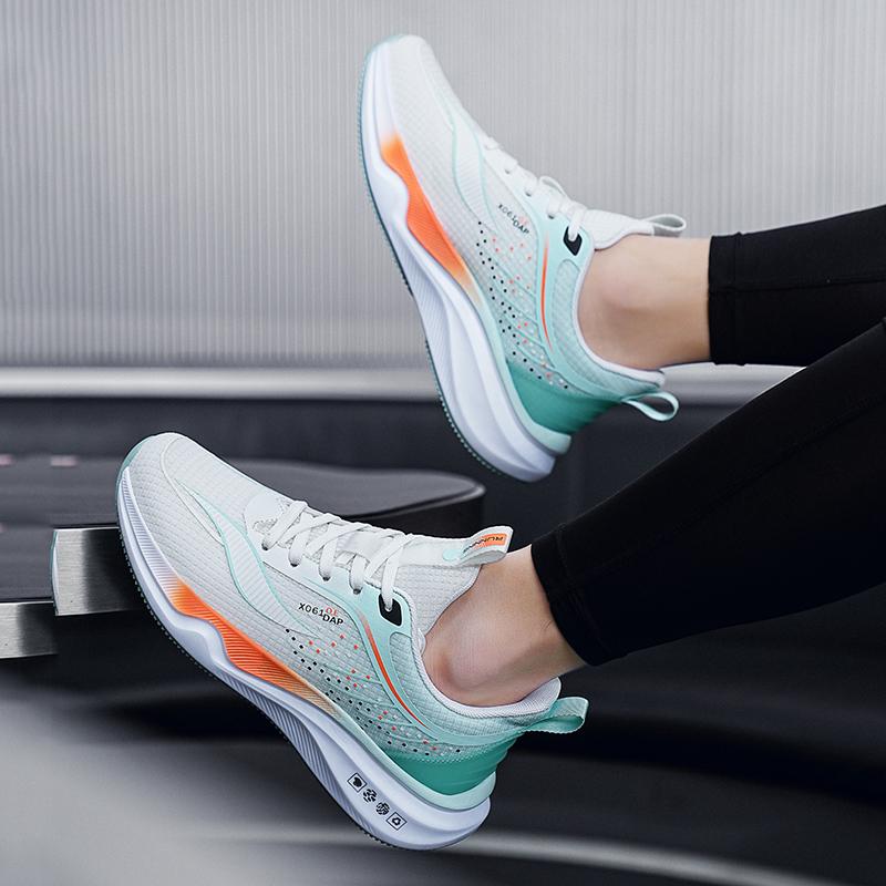 Fashion Men's Running Shoes Full Palm Carbon Plate Sports Shoes Marathon Racing Shock-absorbing Athletics Training Sneakers Mesh Sneaker