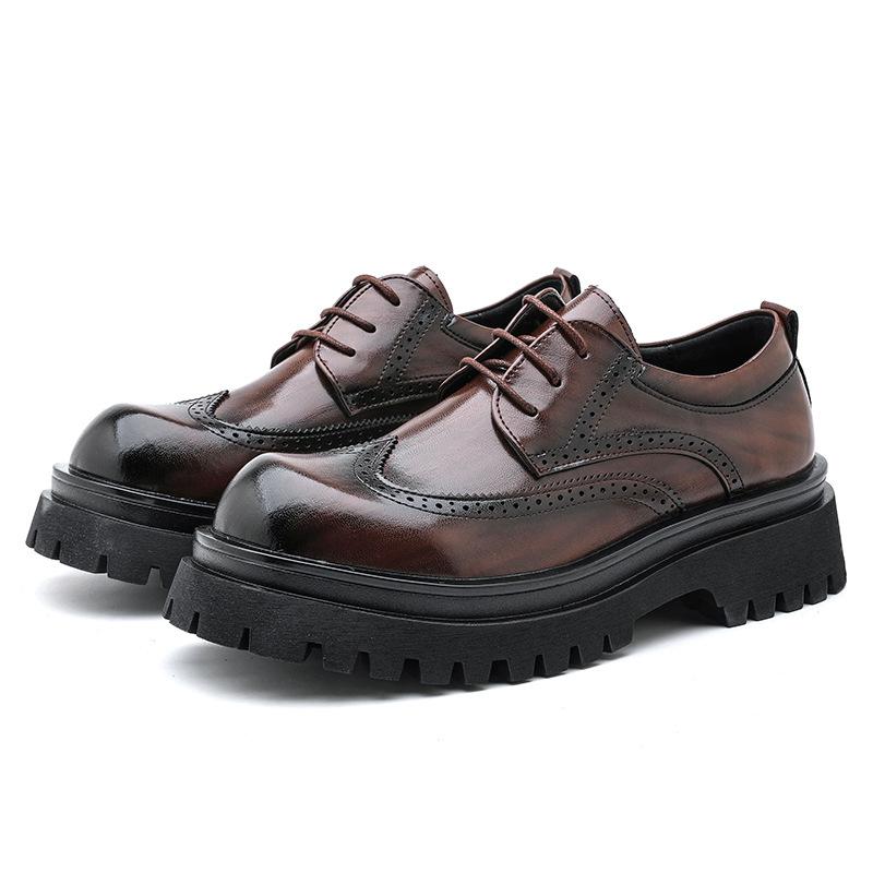 

Men s business leather shoes large size new big head leather shoes fashion teen trend brock groom wedding shoes 46