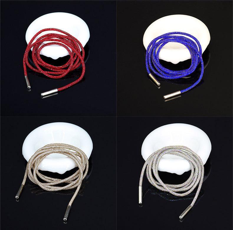 1 pár tkaniček do bot s kamínky, Třpytivé tkaničky do bot s kamínky, Bling diamantové tkaničky do tenisek, bot, stahovací šňůrky na mikiny