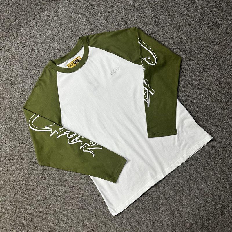 Skull Island Unisex Color Block Letter Print Raglan Long Sleeve T-shirt