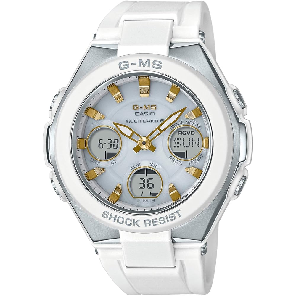 

Casio G-MS Solar Radio Watch MSG-W100-7A2JF Women s White Timepiece