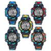Honhx Men's Multi-functional Led Sports Watch In Stylish Camouflage Design For Students And Kids With Waterproof Features And Night Light