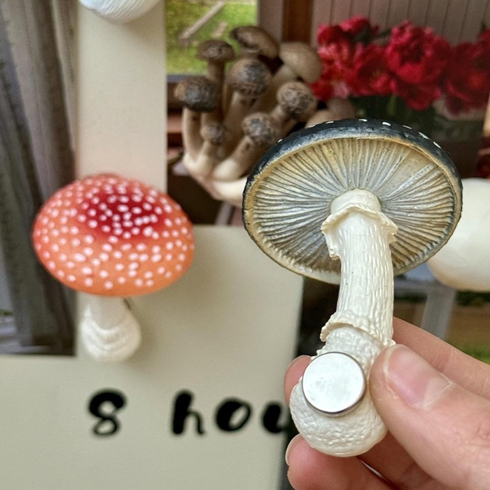Simulated Mushroom Fridge Magnets 3D Magnetic Sticker New Refrigerator Magnets  Home Decoration