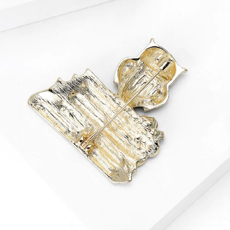 Sophisticated Vintage Owl Brooch Featuring Open Book Detail Lightweight Owl Pin Thoughtful Gift For Educators