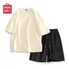 MINISO Men's Summer Cotton T-Shirt and Shorts Set