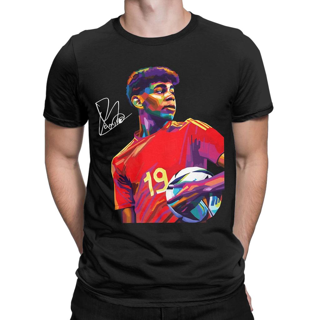 Lamine Yamal Nieuwigheid Voetbal Grafisch T-shirt Y2k Ronde Hals Oversized Grote Maten Unisex Korte Mouw Casual Streetwear Fan T-shirt