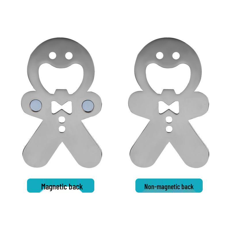 Pepperkakemann Tegneserie Flaskeåpner Nøkkelring & Magnet – Multifunksjonell Anime-gave