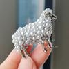 Full Pearl Lamb Brooch Cute Animal Pin Clothing, Jewelry, and Accessories Elegant Gift Costura Accesorios Novedosos