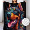 A Soft And Warm Fleece Throw Blanket with a Dog Pattern, Perfect for Use On The Sofa, for Home Relaxation, As an Air Conditioning Blanket, for Napping