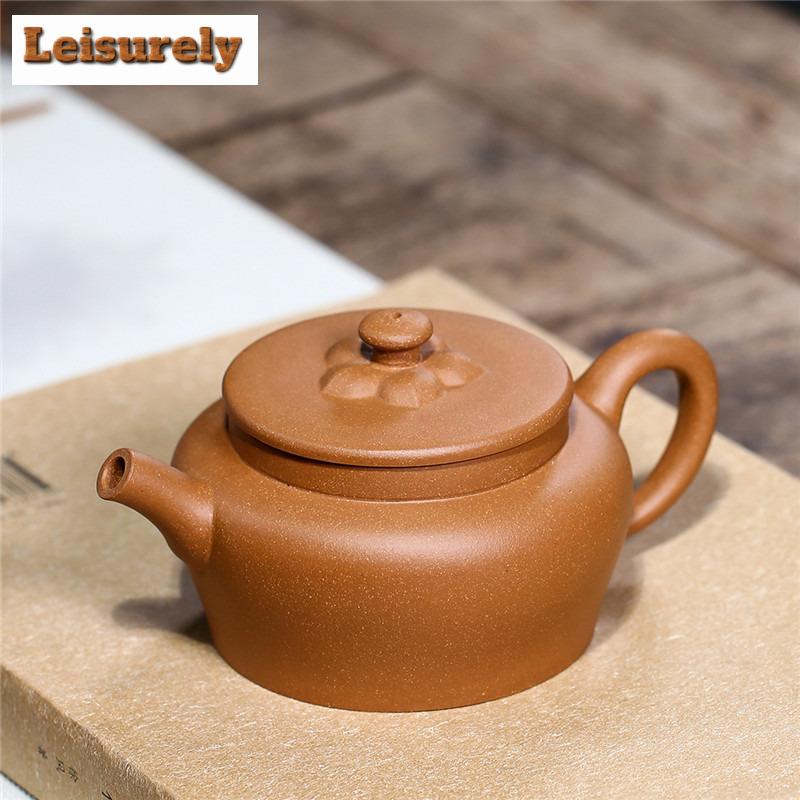 220ml Boutique Yixing Purple Clay Teapots Handmade Bian Chen Pot Raw Ore Section Mud Kettle With Strainer Zisha Tea Set Supplies
