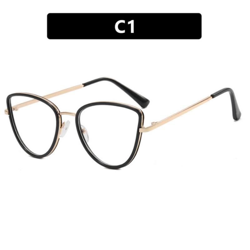 1.67 1.74 -8 to +8 Cat Eye Metal Frame Clear Glasses Myopia Nerd Spectacles Fashion Hyperopia