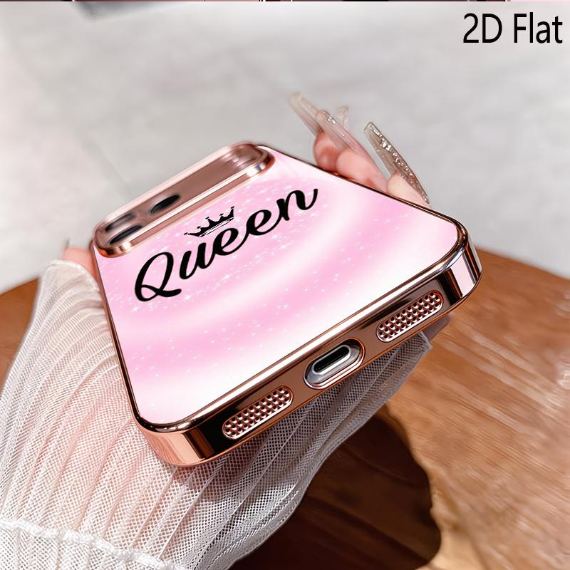 eenStar 2DFlat For iPhone17 18 16 15 14 13 12 11 Pro Max XS XR 8 7Plus Phone Cover Shockproof Protective Back Cover