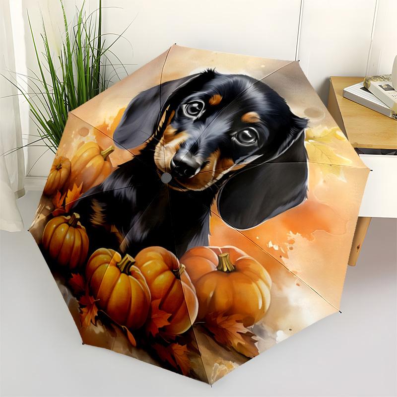

1pc Dachshund Automatic Opening/Closing Folding Umbrella with 8 Ribs,Portable Sunshade Umbrella Birthday and Holiday gifts yy251231161