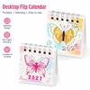 Butterfly Pattern Flip Calendar Portable Desktop Planner 2027 Desk Calendar  Daily Planning