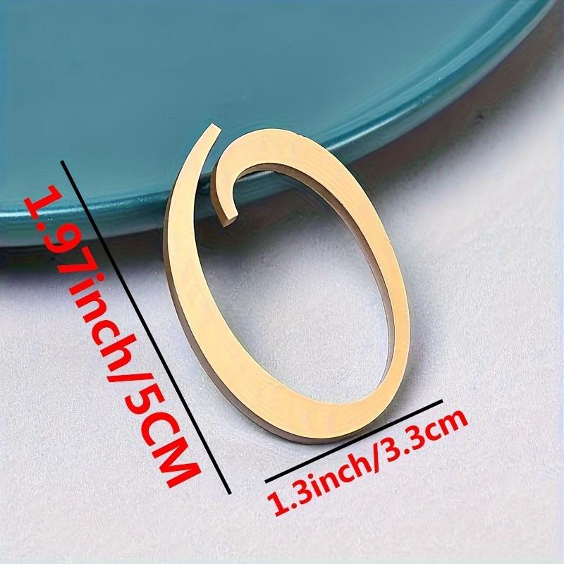 5cm Acryl Goldene Hausnummer Briefkasten Adressschild mit Kleberückseite - Tür-Stil Montage