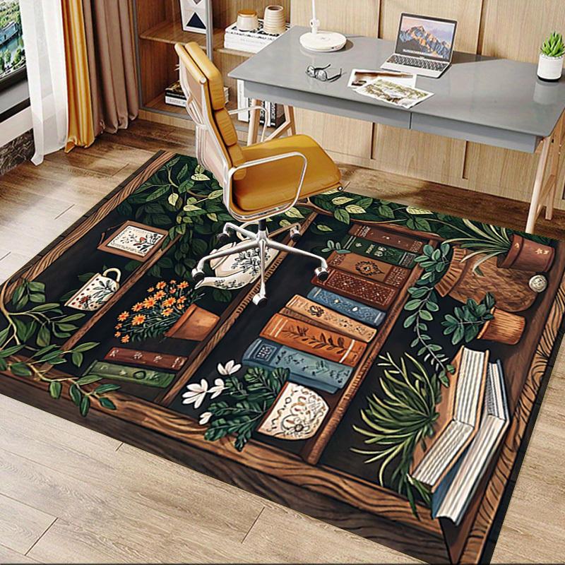 1PC Botanical Illustration Extra Large Non Slip Floor Carpet, Office, Family, Bedroom, Studio   Large Area Rug Indoor Rugs, Vibrant Colors