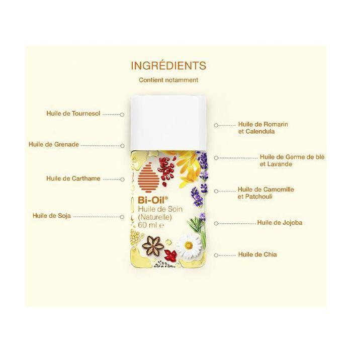 Bi-Oil Huile De Soin Naturelle Vergetures Cicatrices Idéal Grossesse 60ml