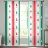 Christmas Tree Striped Snowflakes Sheer Curtains for Kids Bedroom Living Room Voile Window Curtains Tulle Drapes