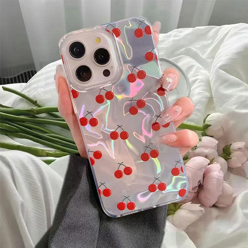 Summer Fruit Red Cherry Phone Cases Phone Case for Apple iphone 16 15 14 Plus 13 Pro Max 7 16e Shell Girls Silicone Back Cover